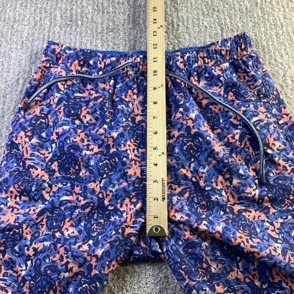 Peter Millar Seaside‎ Mens Blue Abstract Swirl Swim Trunks Shorts Size S NWT